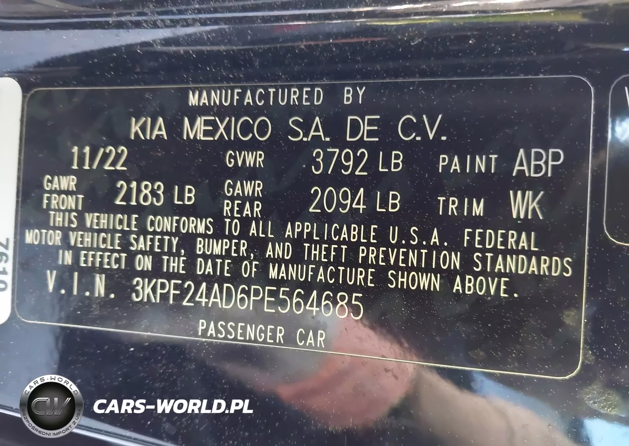 2023 Kia Forte Lxs VIN:3KPF24AD6PE564685 - 9
