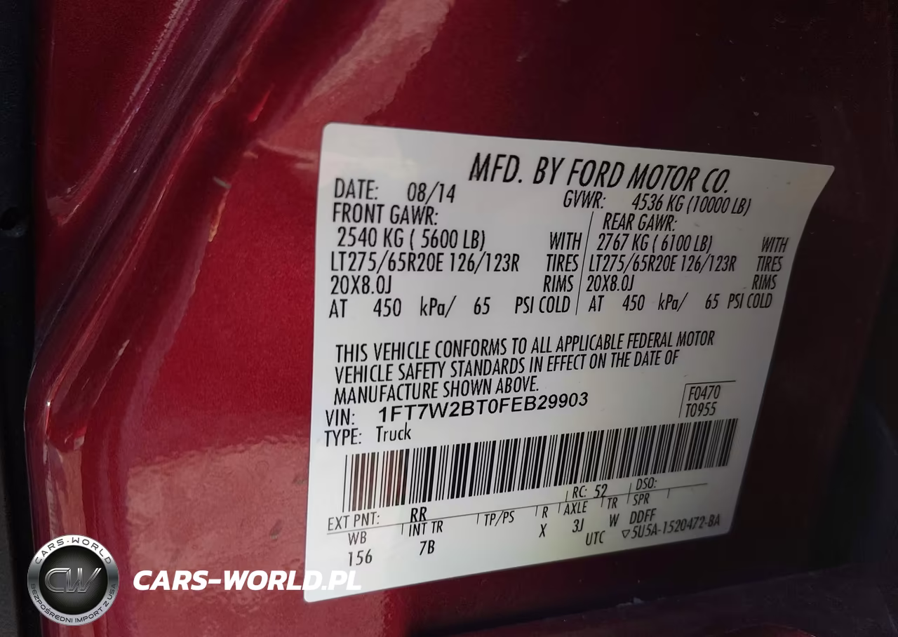 2015 Ford F-250 Lariat VIN:1FT7W2BT0FEB29903 - 9
