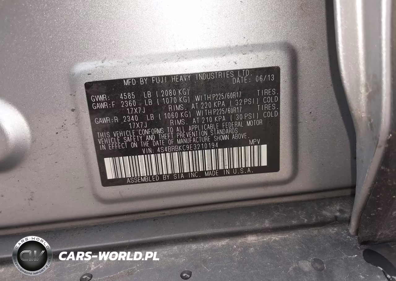 2014 Subaru Outback 2.5I Limited VIN:4S4BRBKC9E3210194 - 9