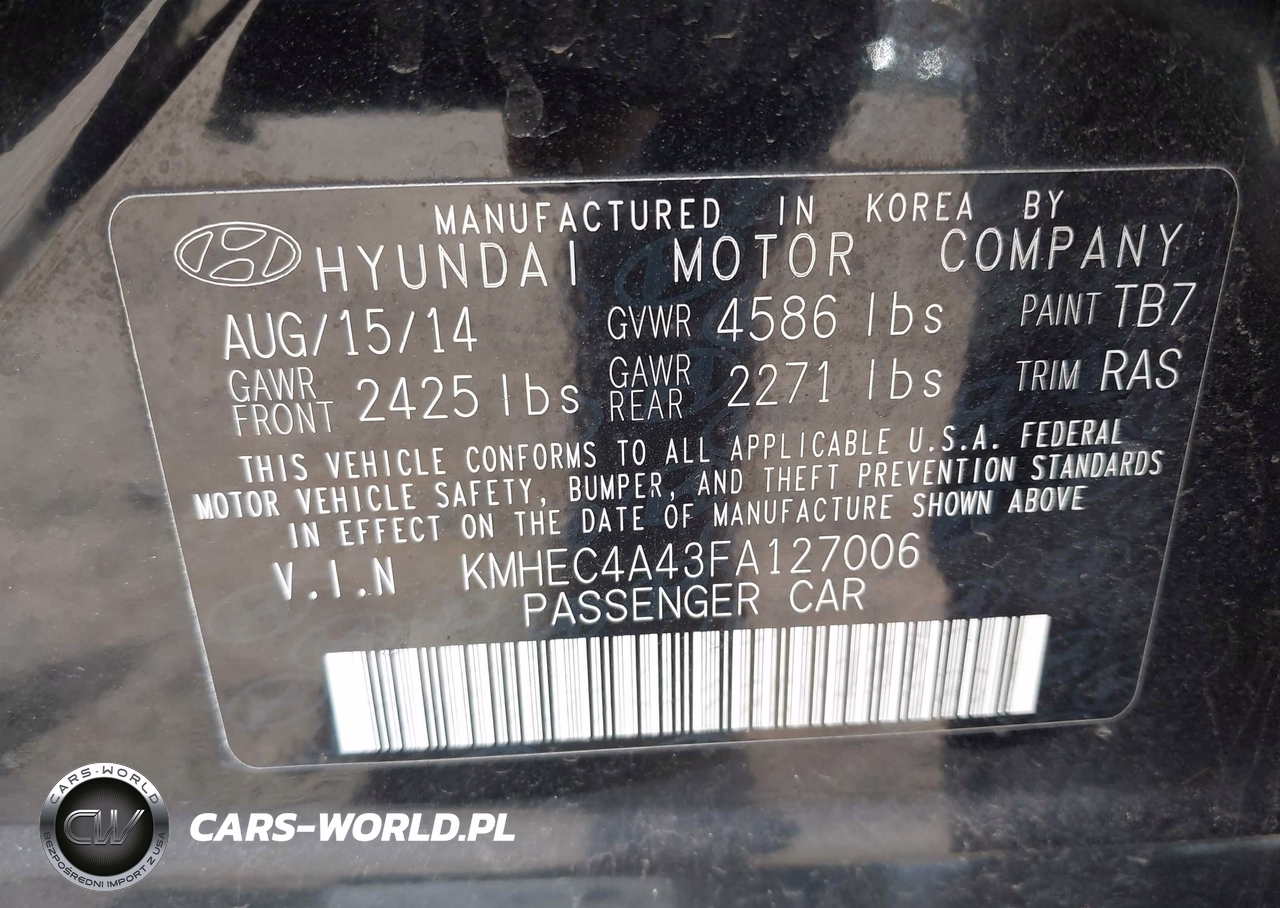 2015 Hyundai Sonata Hybrid VIN:KMHEC4A43FA127006 - 9