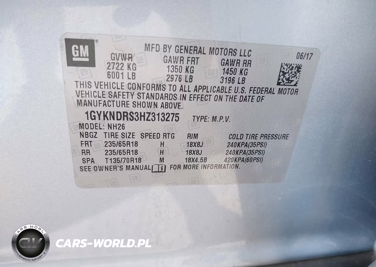 2017 Cadillac Xt5 Luxury VIN:1GYKNDRS3HZ313275 - 9