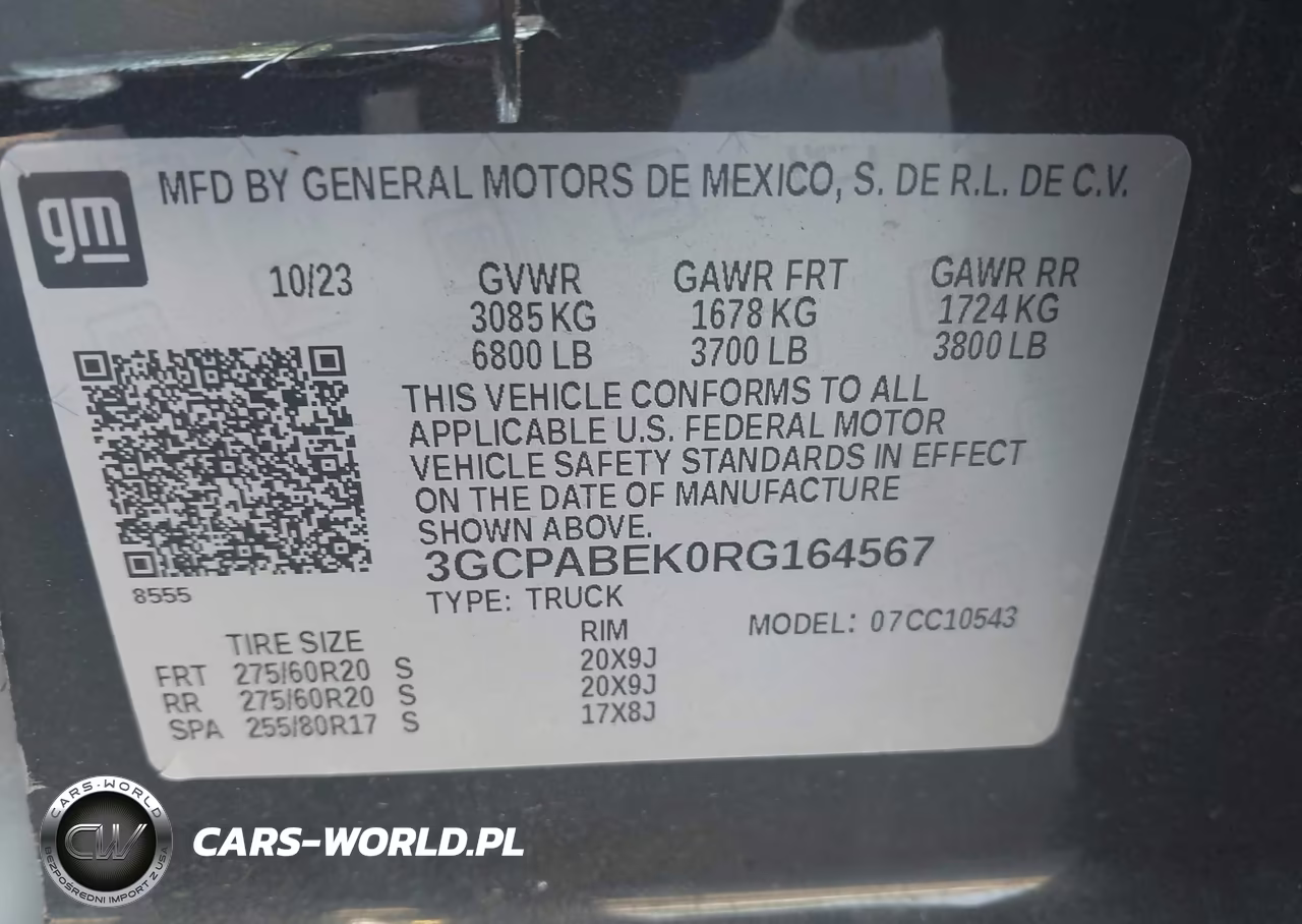 2024 Chevrolet Silverado 1500 2Wd Short Bed Custom VIN:3GCPABEK0RG164567 - 8
