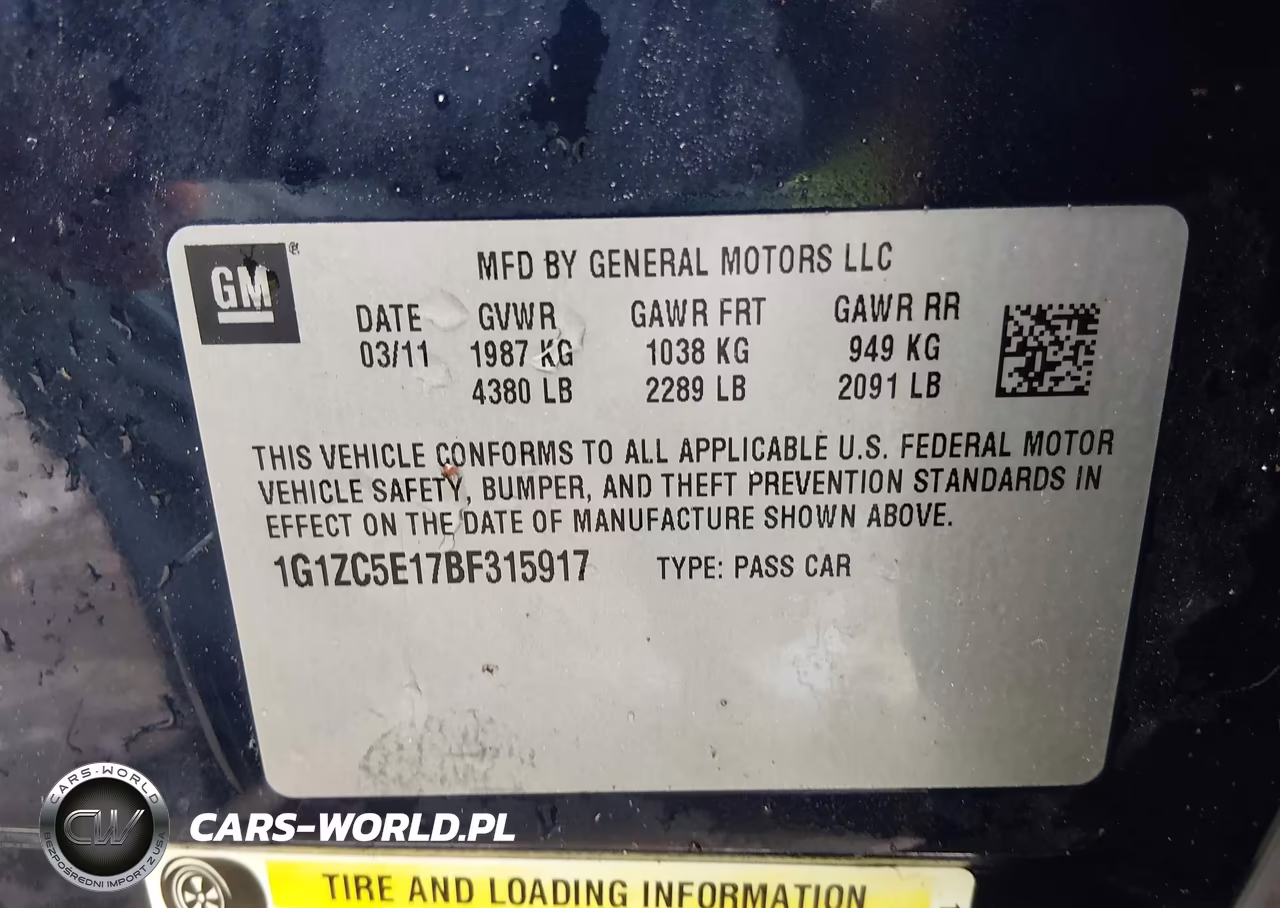 2011 Chevrolet Malibu 1Lt VIN:1G1ZC5E17BF315917 - 9