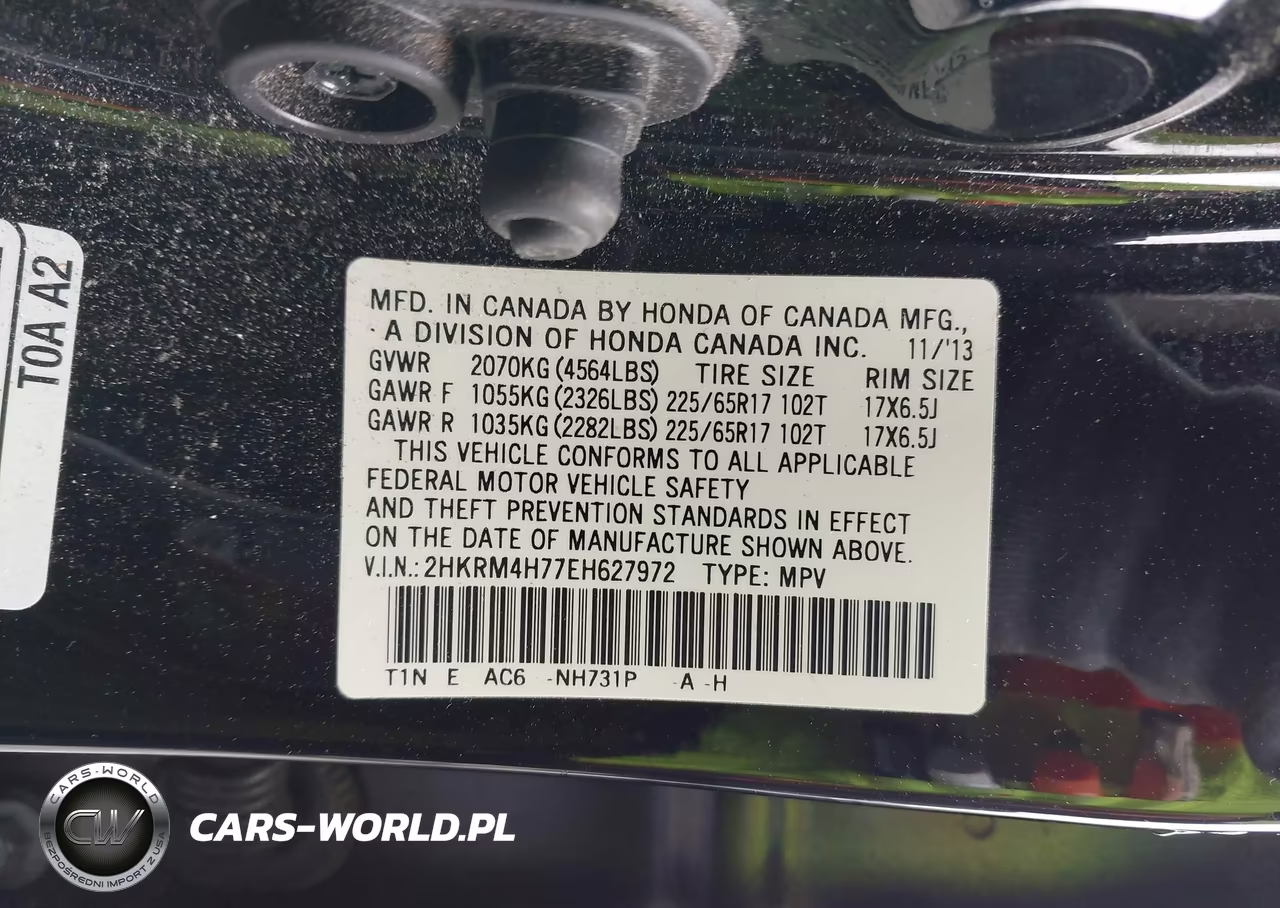 2014 Honda Cr-V Ex-L VIN:2HKRM4H77EH627972 - 9