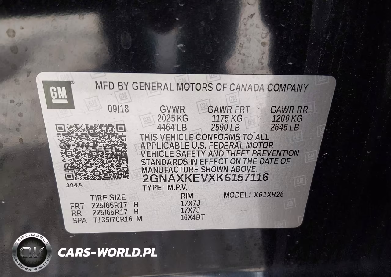 2019 Chevrolet Equinox Lt VIN:2GNAXKEVXK6157116 - 9