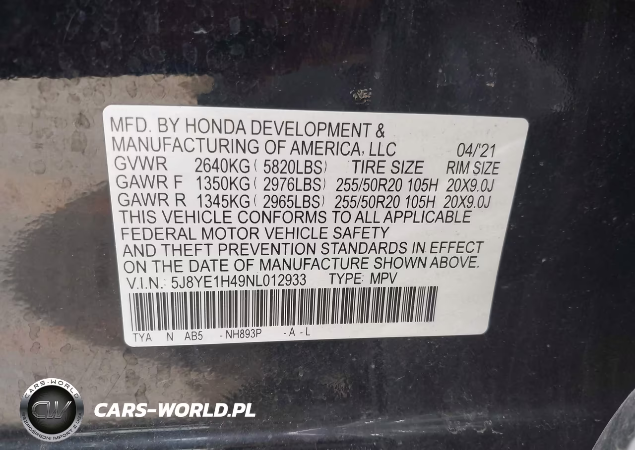 2022 Acura Mdx Technology Package VIN:5J8YE1H49NL012933 - 9