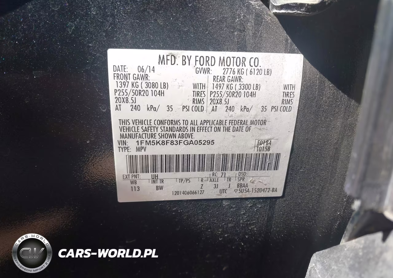 2015 Ford Explorer Limited VIN:1FM5K8F83FGA05295 - 9