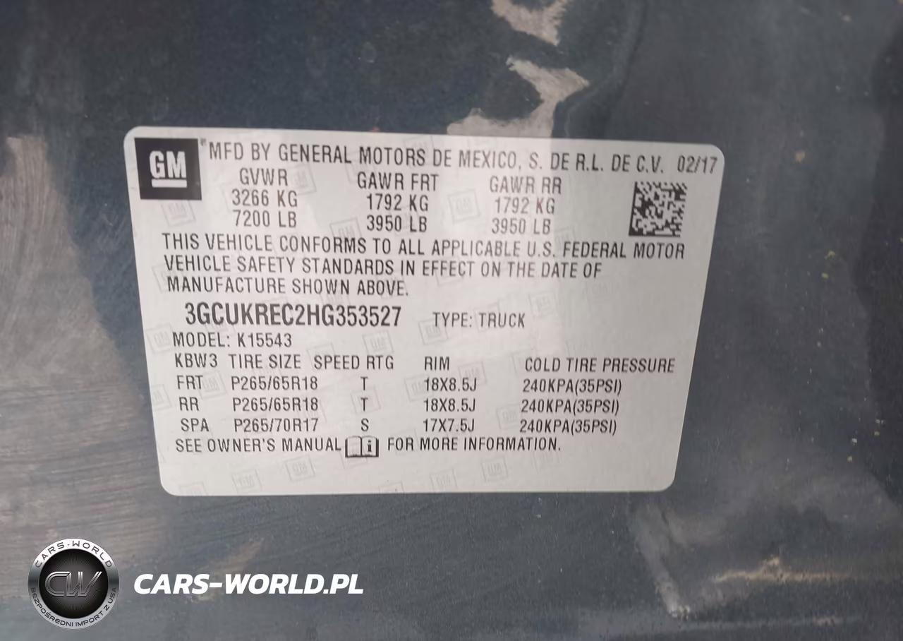 2017 Chevrolet Silverado 1500 2Lt VIN:3GCUKREC2HG353527 - 9