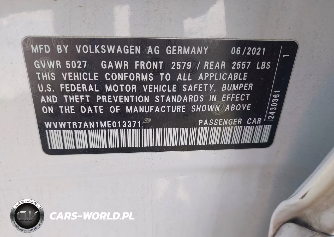 2021 Volkswagen Arteon 2.0T Sel Premium R-Line VIN:WVWTR7AN1ME013371 - 9