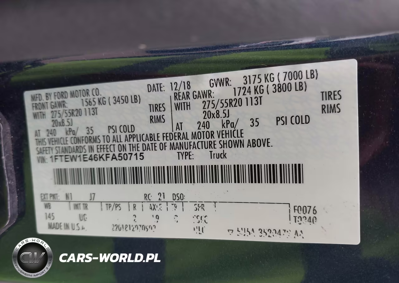 2019 Ford F-150 Xlt VIN:1FTEW1E46KFA50715 - 9
