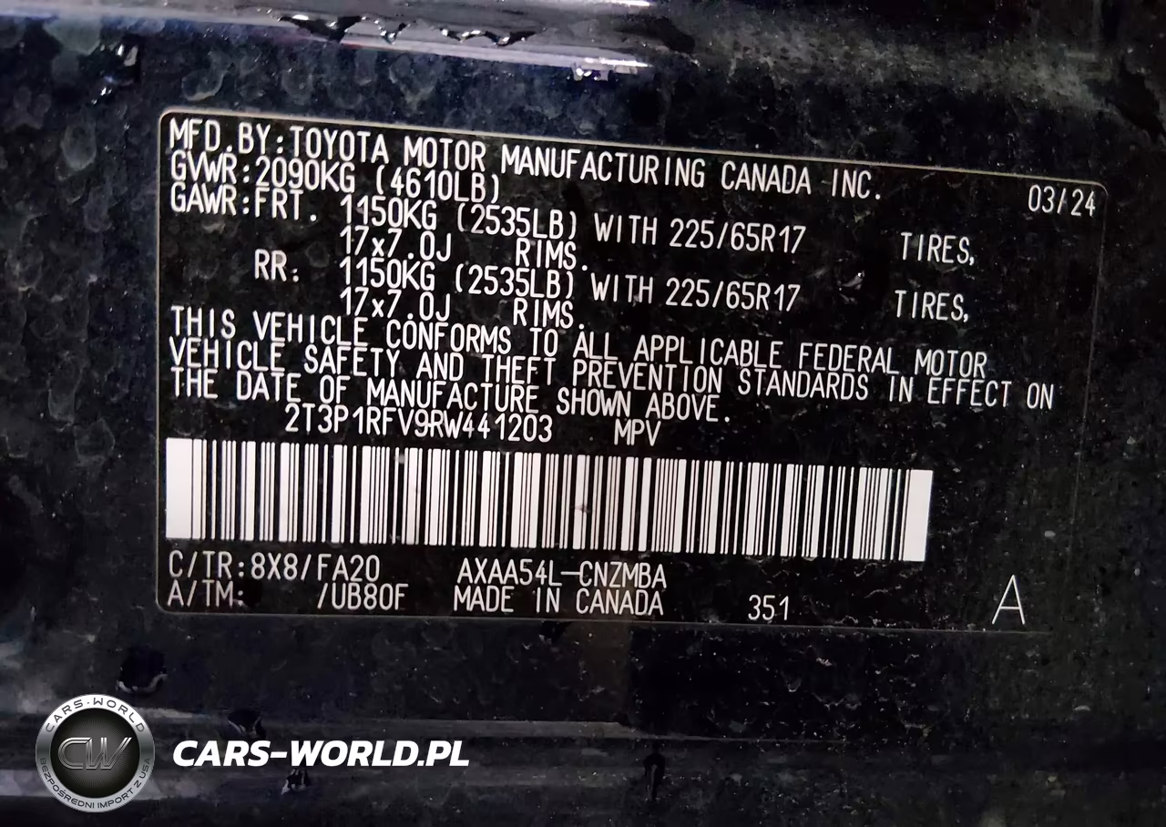 2024 Toyota Rav4 Xle VIN:2T3P1RFV9RW441203 - 9