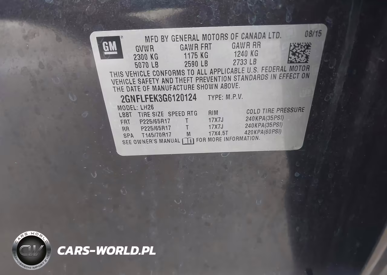 2016 Chevrolet Equinox Lt VIN:2GNFLFEK3G6120124 - 9