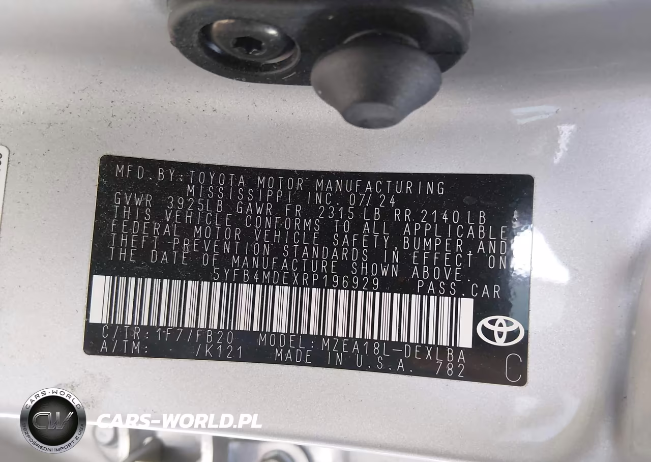 2024 Toyota Corolla Le VIN:5YFB4MDEXRP196929 - 9