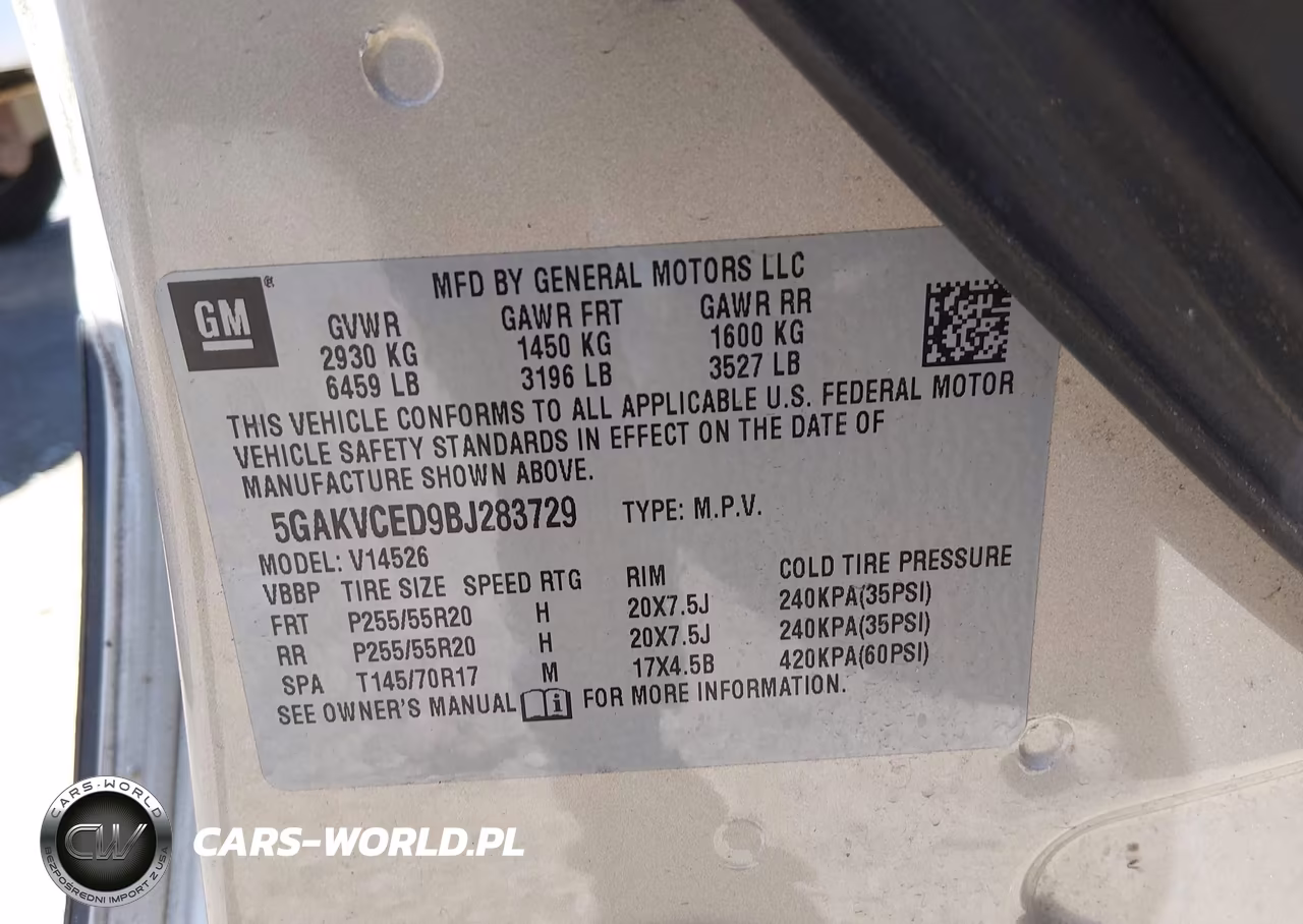 2011 Buick Enclave 2Xl VIN:5GAKVCED9BJ283729 - 9