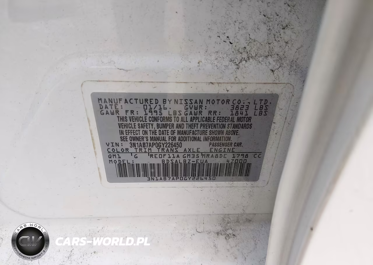 2016 Nissan Sentra S VIN:3N1AB7AP0GY226450 - 9