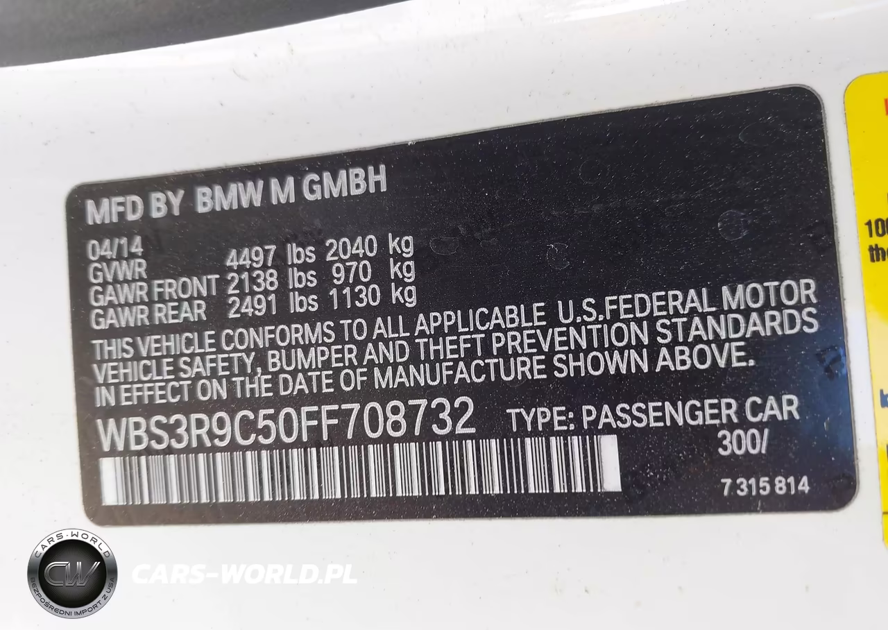 2015 BMW M4 VIN:WBS3R9C50FF708732 - 9