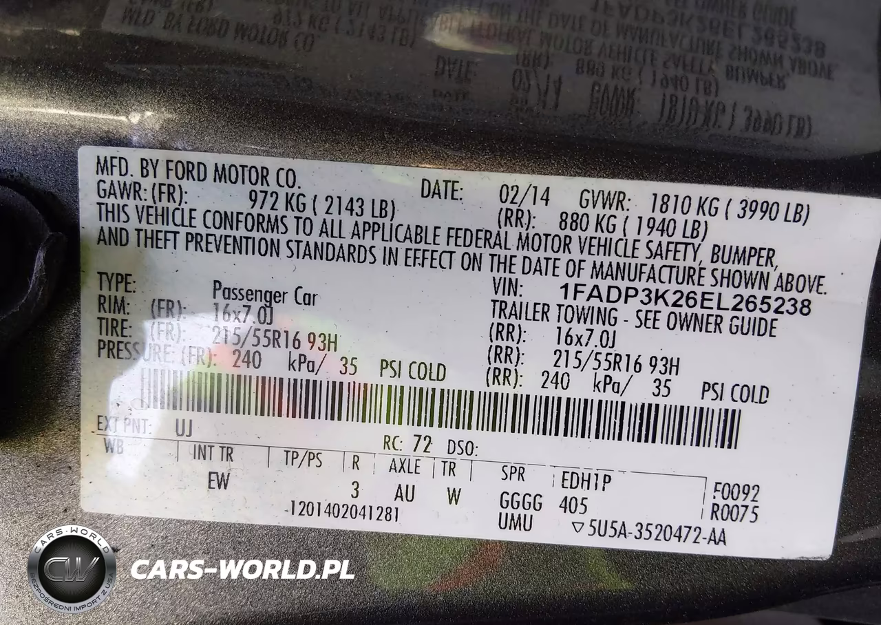 2014 Ford Focus Se VIN:1FADP3K26EL265238 - 9