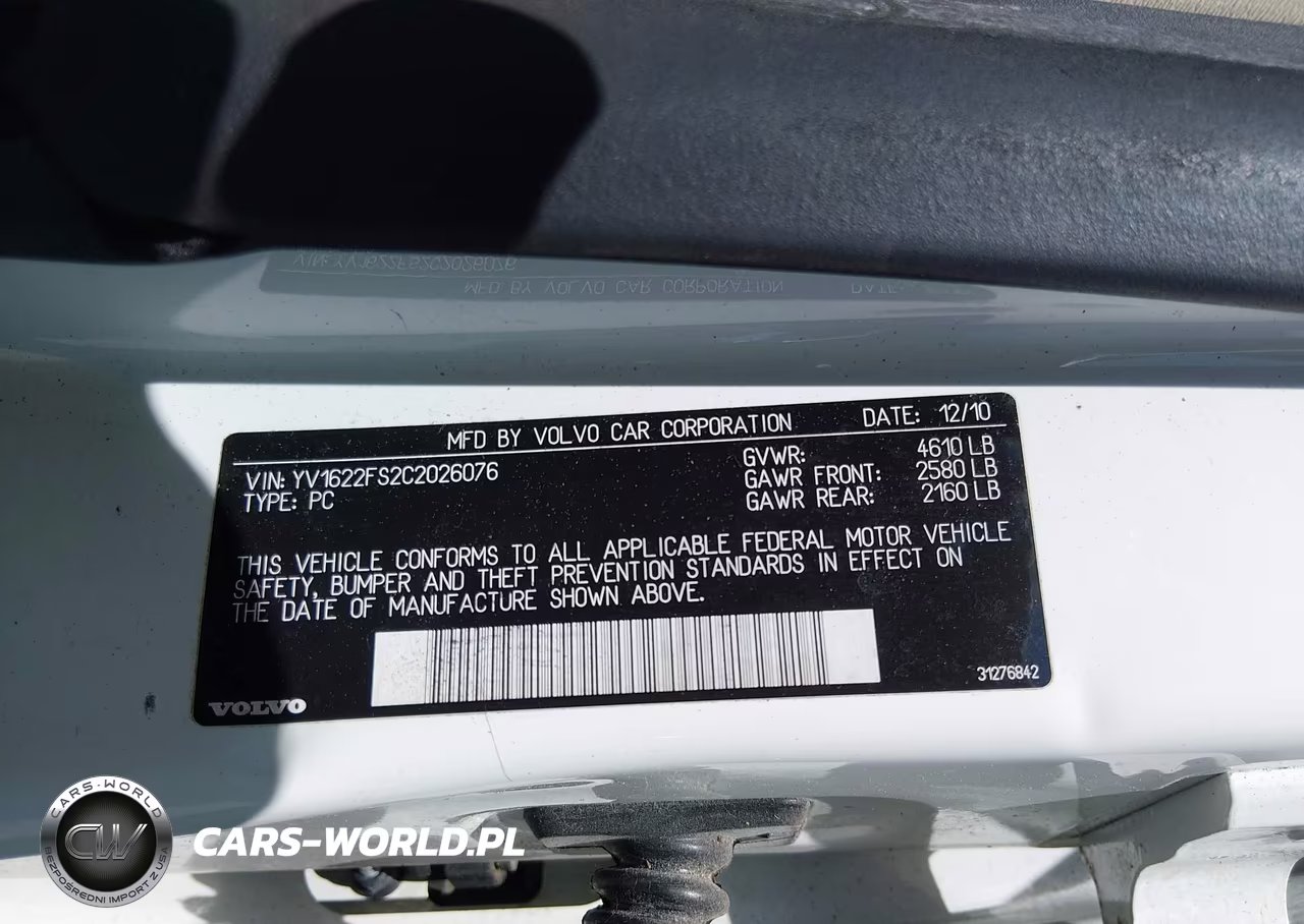 2012 Volvo S60 T5 VIN:YV1622FS2C2026076 - 9