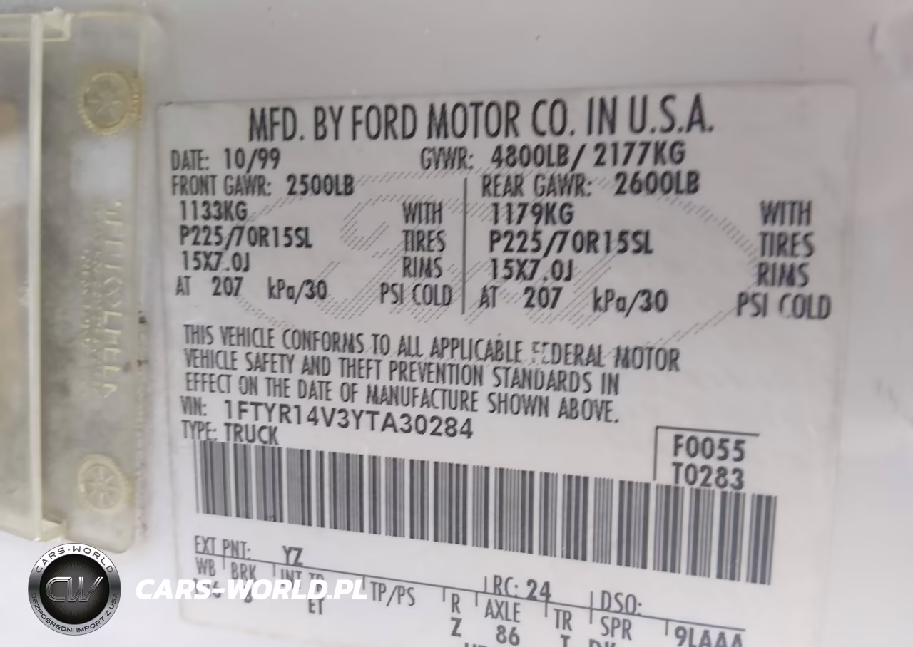 2000 Ford Ranger Xl-Xlt VIN:1FTYR14V3YTA30284 - 9