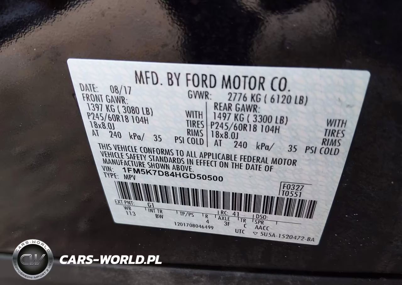 2017 Ford Explorer Xlt VIN:1FM5K7D84HGD50500 - 9