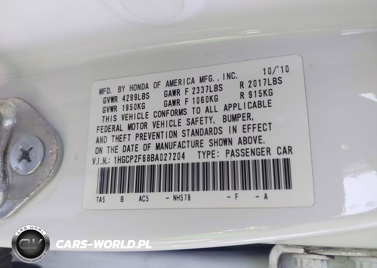 2011 Honda Accord 2.4 Se VIN:1HGCP2F68BA027204 - 9