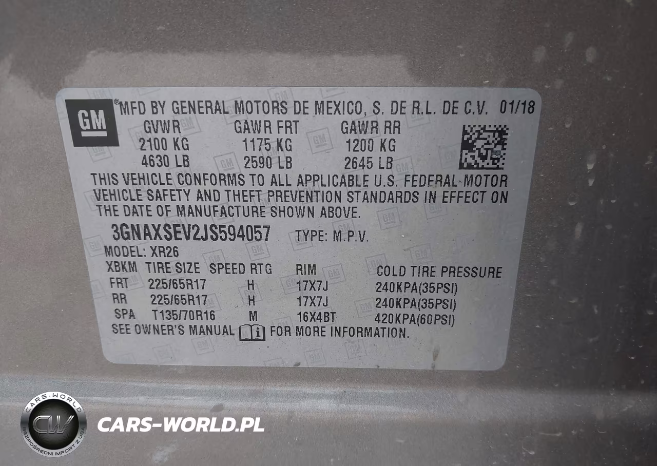 2018 Chevrolet Equinox Lt VIN:3GNAXSEV2JS594057 - 9