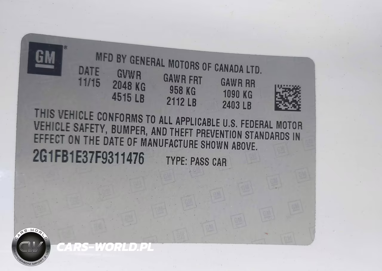 2015 Chevrolet Camaro 2Ls VIN:2G1FB1E37F9311476 - 9