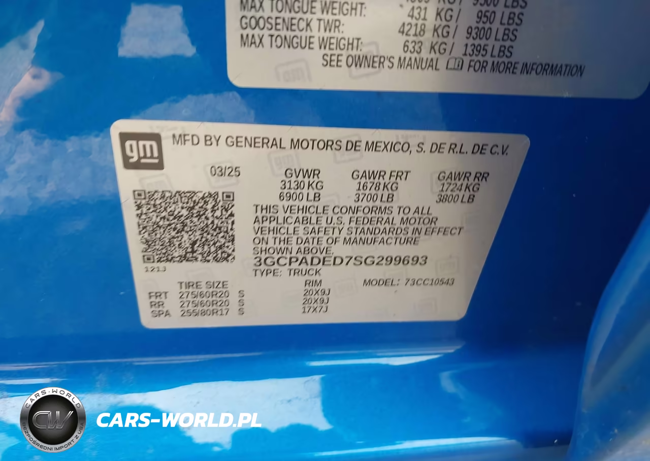 2025 Chevrolet Silverado 1500 2Wd Short Bed Rst VIN:3GCPADED7SG299693 - 9