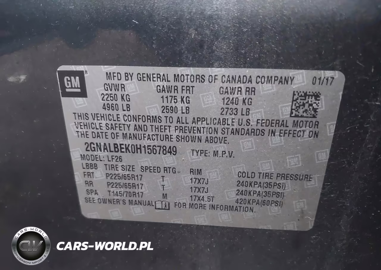 2017 Chevrolet Equinox Ls VIN:2GNALBEK0H1567849 - 9