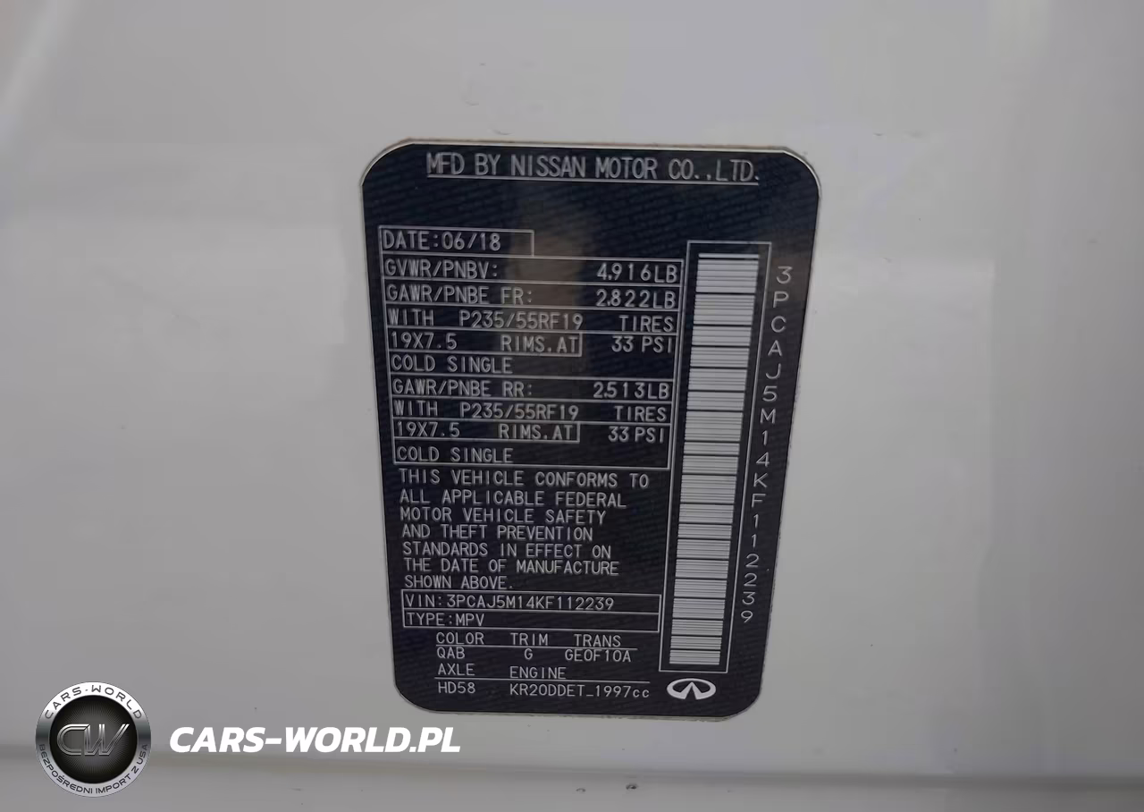 2019 Infiniti Qx50 Luxe VIN:3PCAJ5M14KF112239 - 9