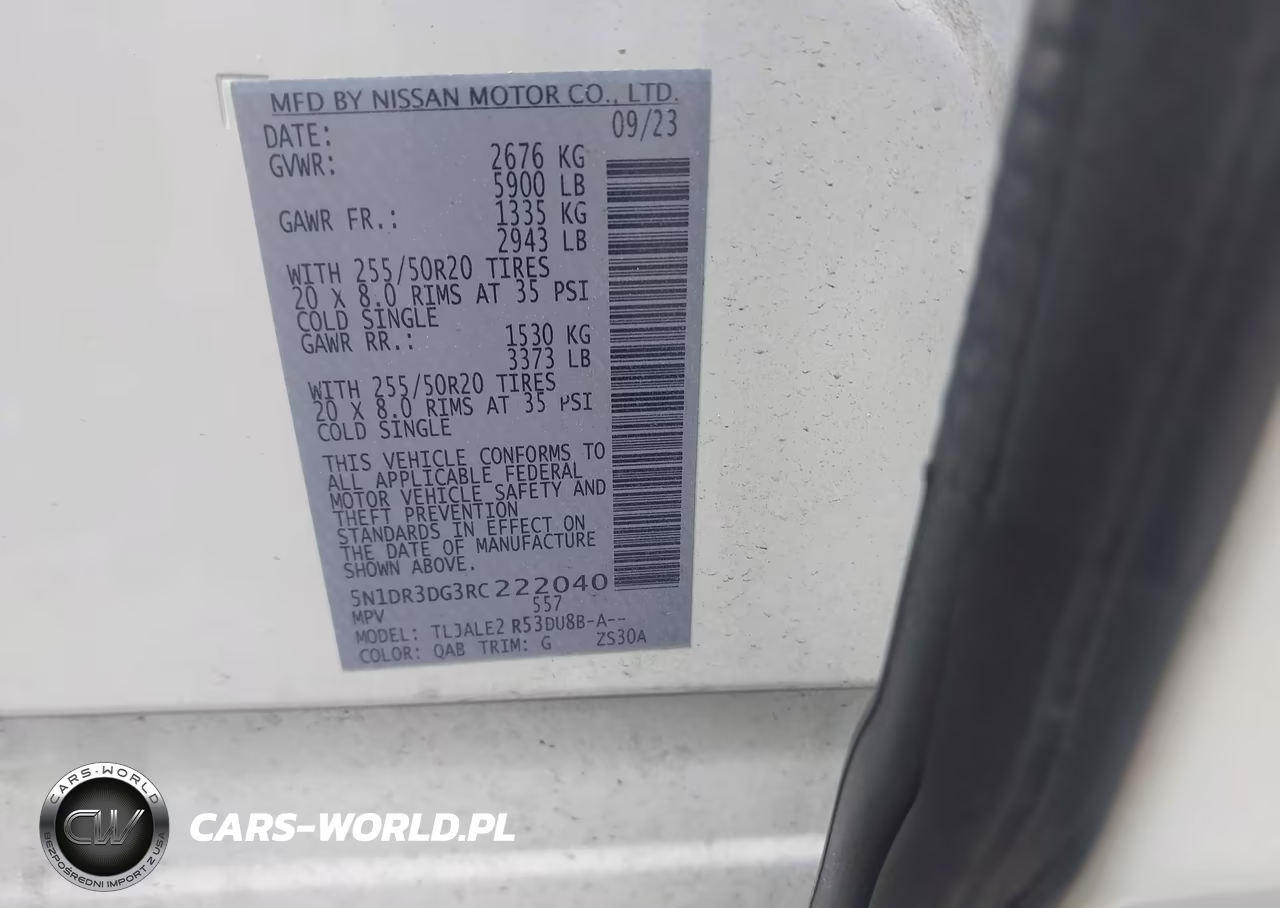 2024 Nissan Pathfinder Platinum Fwd VIN:5N1DR3DG3RC222040 - 9