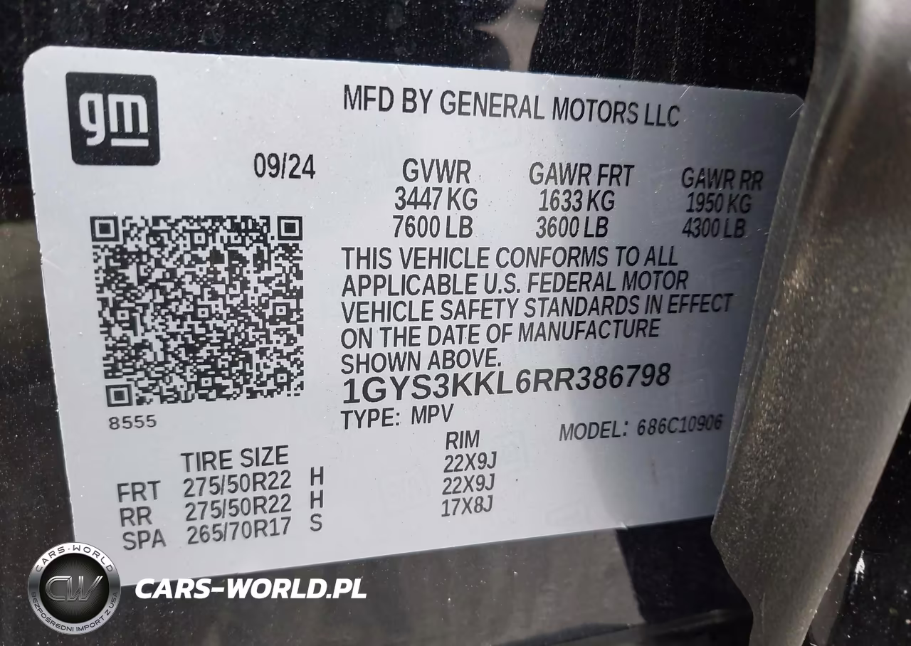 2024 Cadillac Escalade Esv 2Wd Premium Luxury VIN:1GYS3KKL6RR386798 - 9