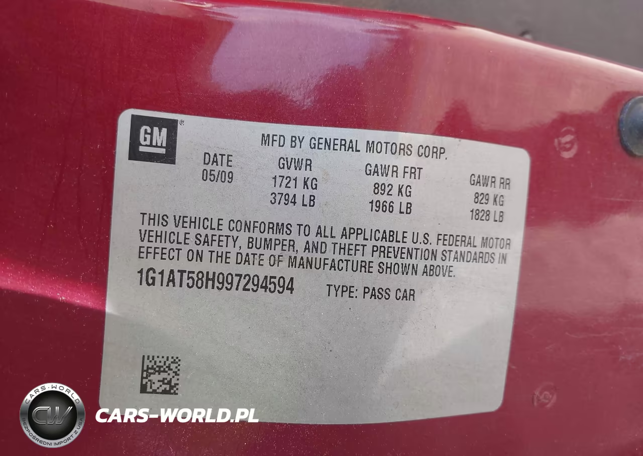 2009 Chevrolet Cobalt Lt VIN:1G1AT58H997294594 - 9