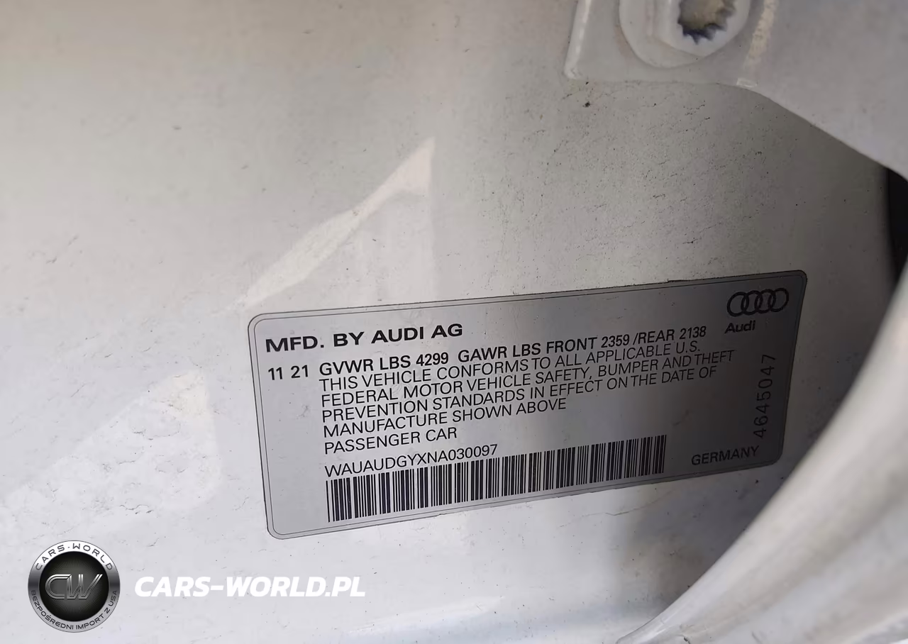 2022 Audi A3 Premium 40 Tfsi Front-Wheel Drive S Tronic VIN:WAUAUDGYXNA030097 - 9