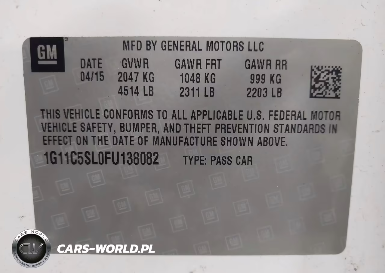 2015 Chevrolet Malibu 1Lt VIN:1G11C5SL0FU138082 - 9