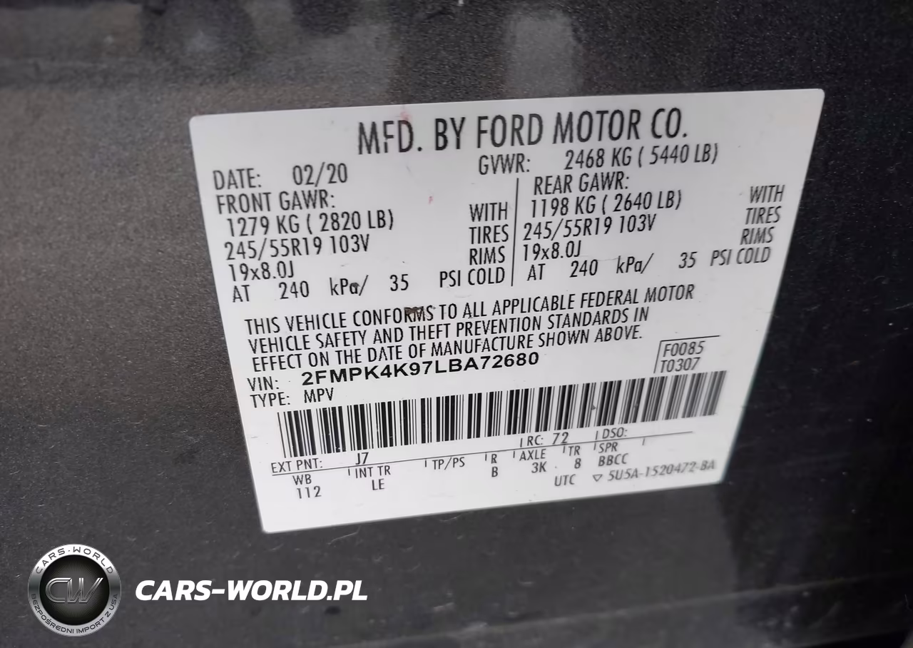 2020 Ford Edge Titanium VIN:2FMPK4K97LBA72680 - 9