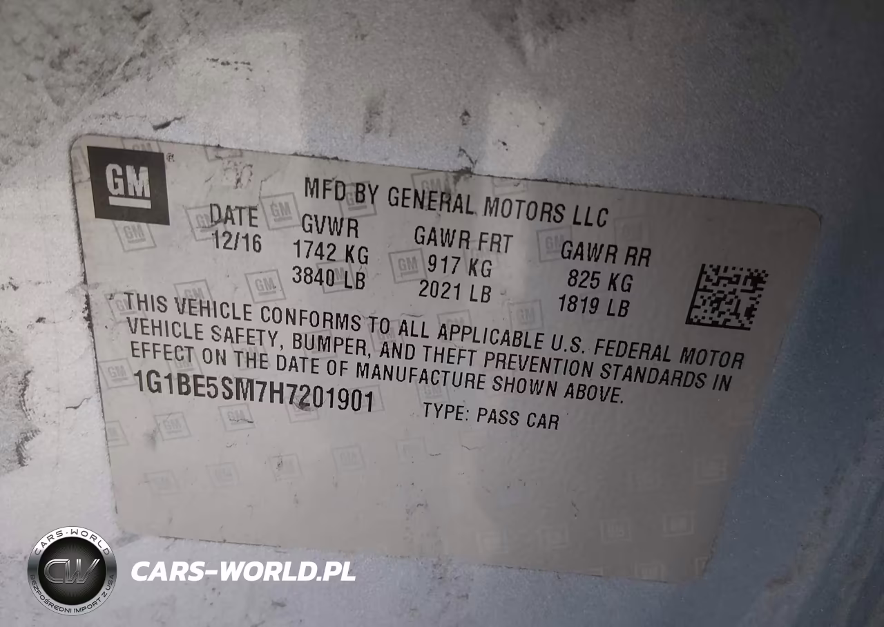 2017 Chevrolet Cruze Lt Auto VIN:1G1BE5SM7H7201901 - 9