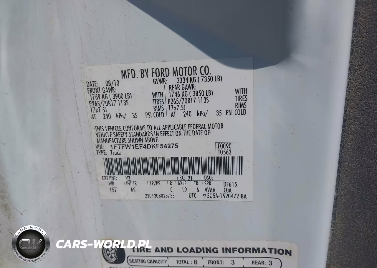 2013 Ford F-150 Xl VIN:1FTFW1EF4DKF54275 - 9