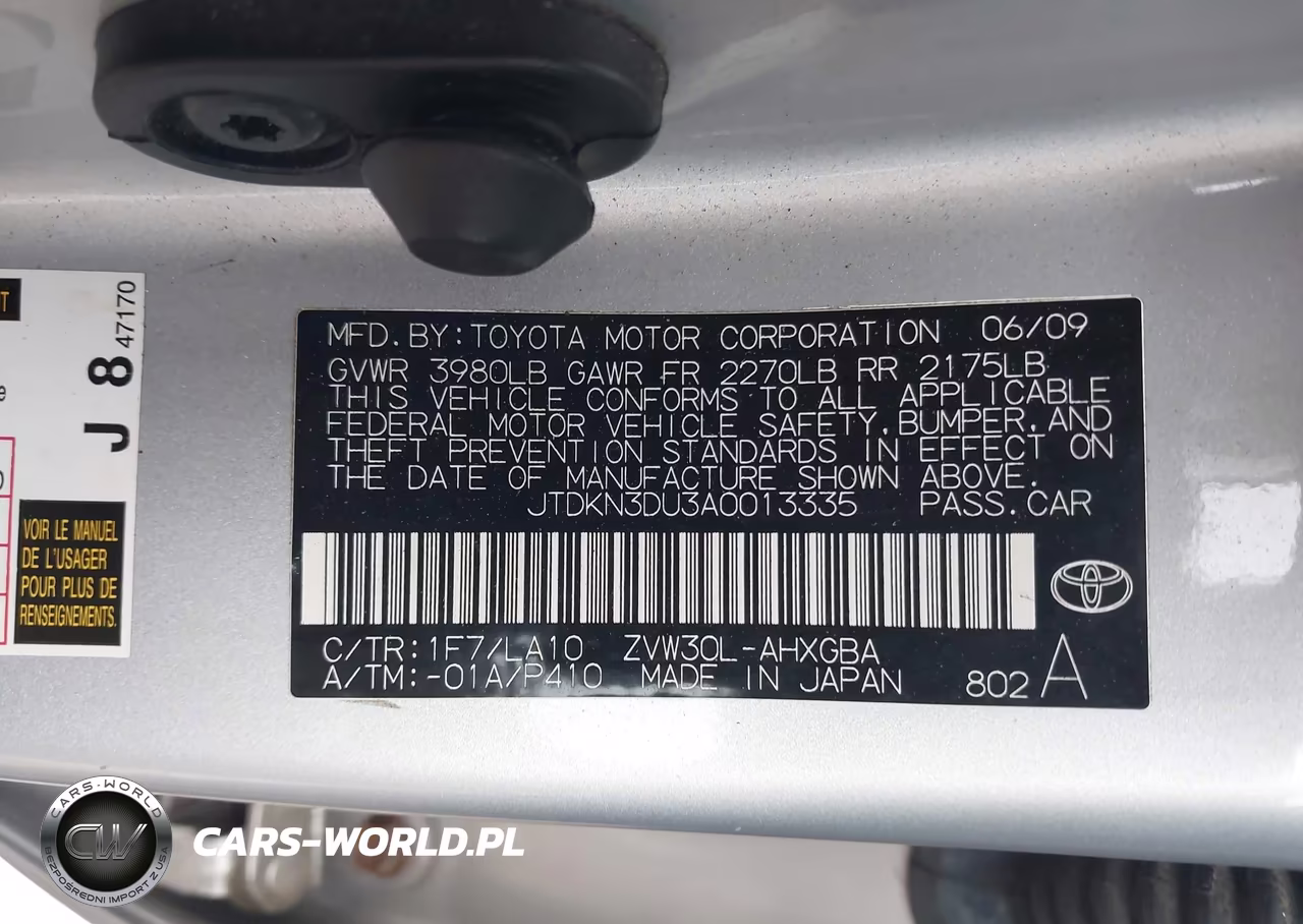 2010 Toyota Prius Iv VIN:JTDKN3DU3A0013335 - 9