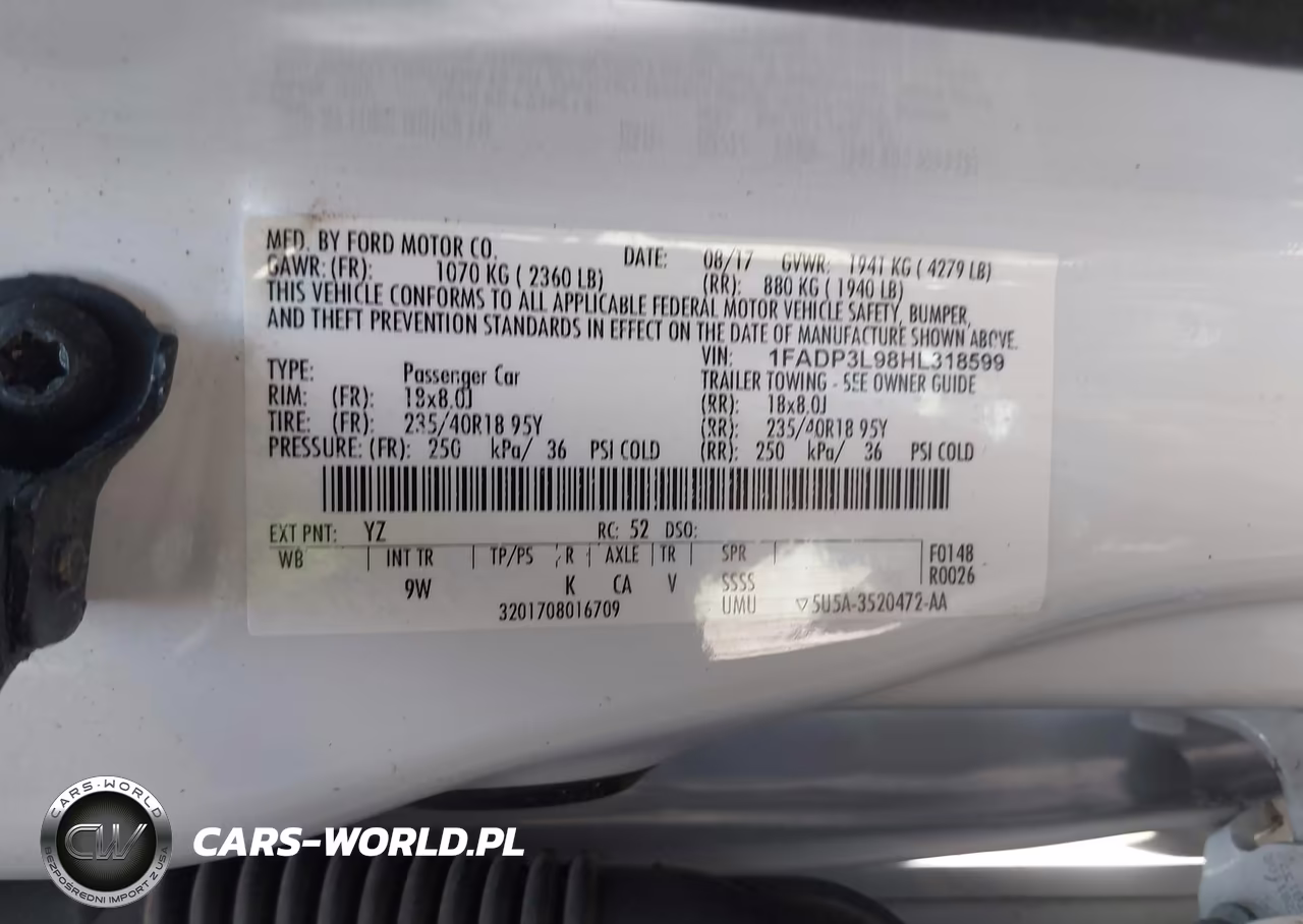2017 Ford Focus St VIN:1FADP3L98HL318599 - 9