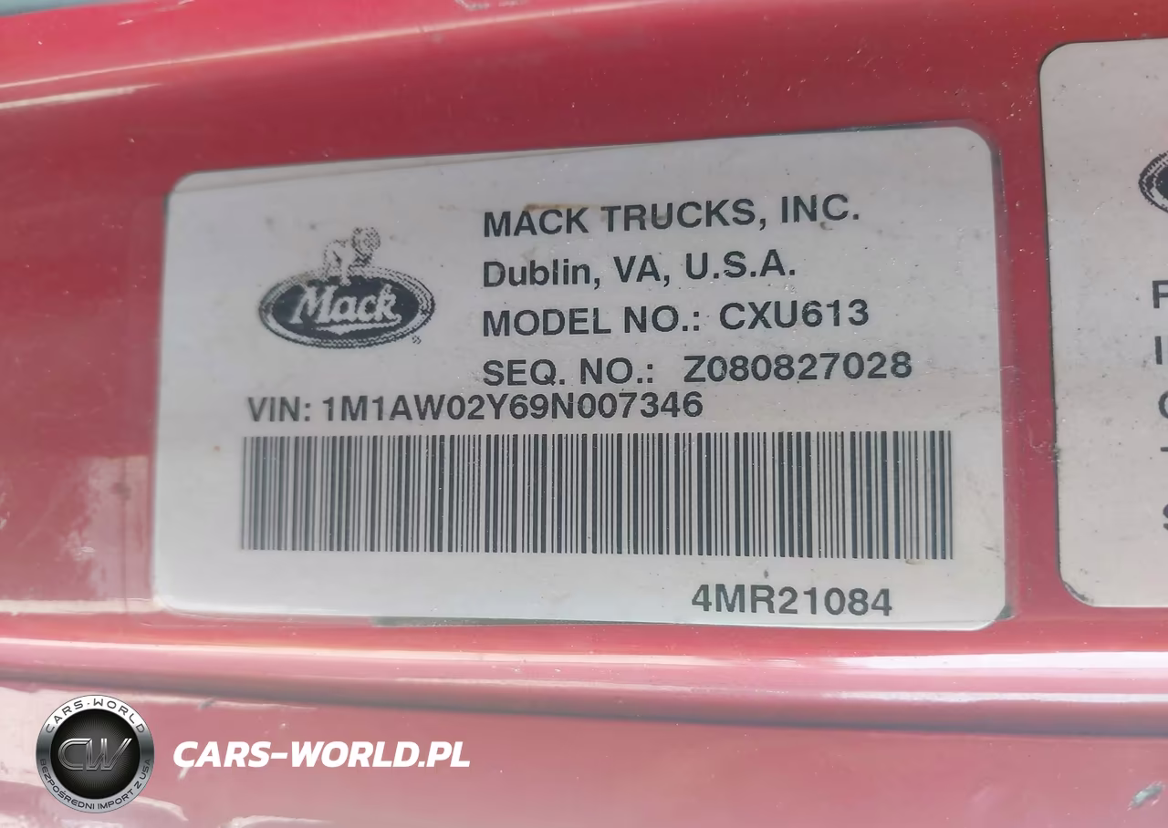 2009 Mack 600 Cxu600 VIN:1M1AW02Y69N007346 - 8