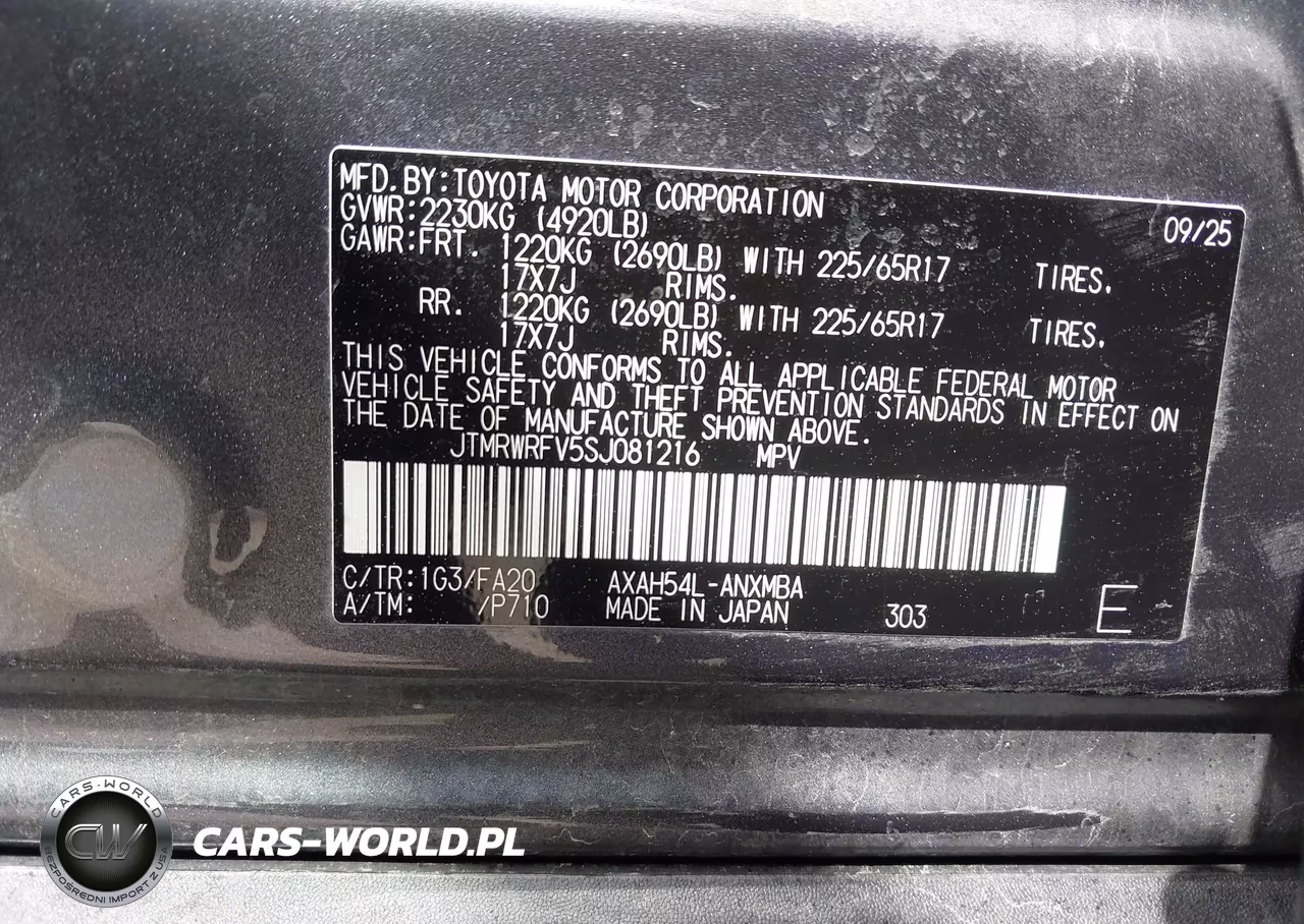 2025 Toyota Rav4 Hybrid Xle VIN:JTMRWRFV5SJ081216 - 9