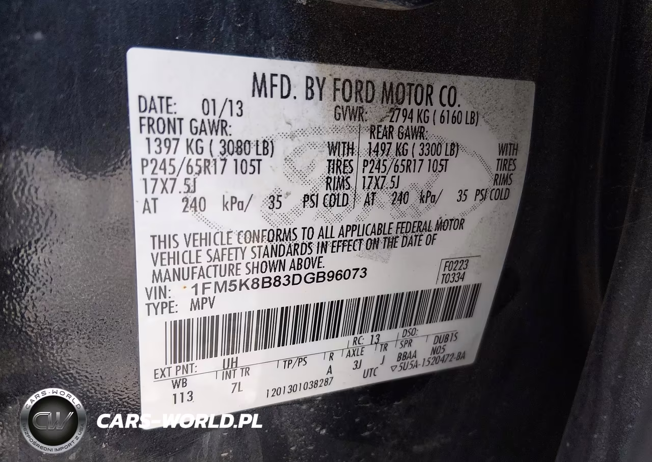 2013 Ford Explorer VIN:1FM5K8B83DGB96073 - 9