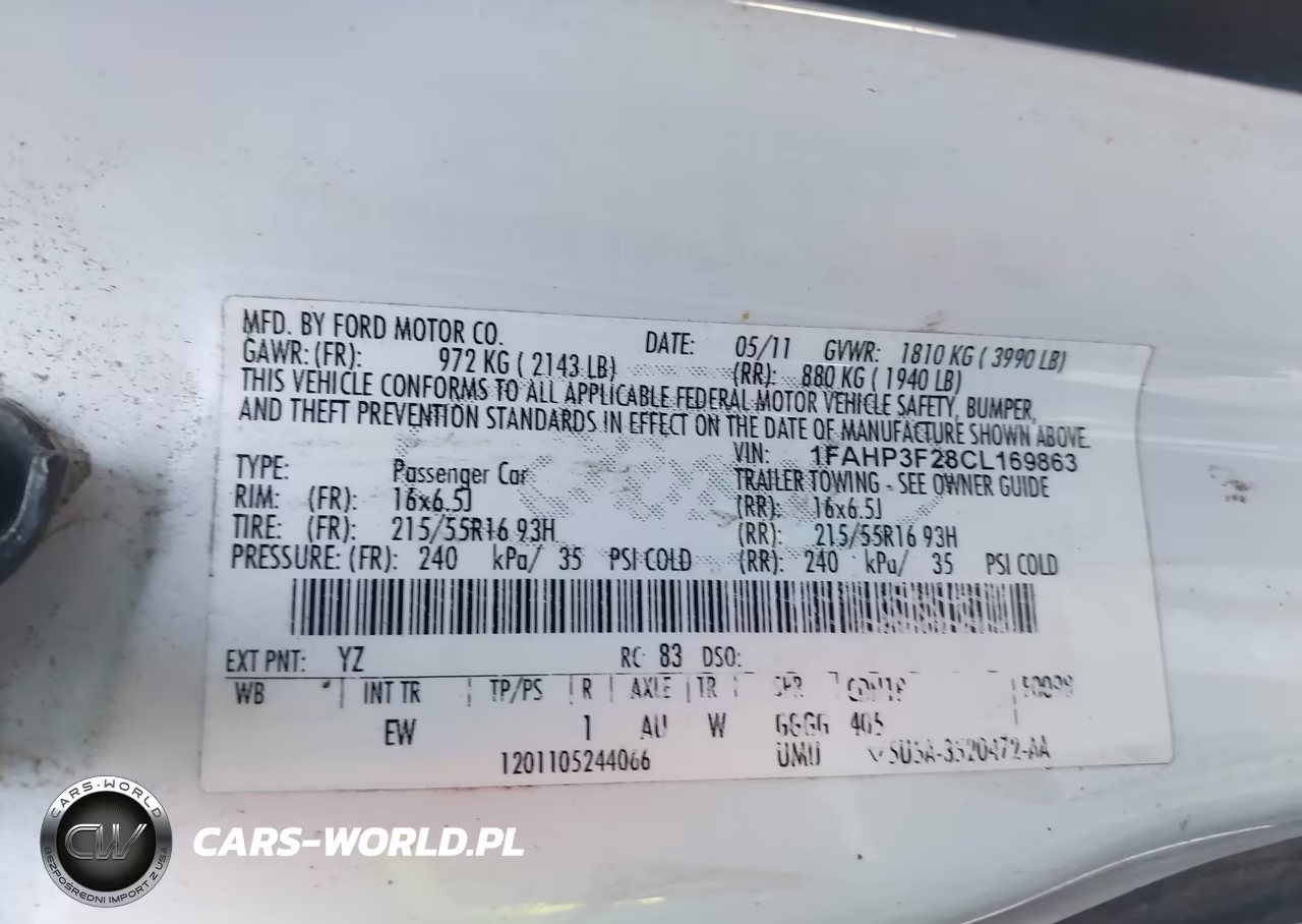 2012 Ford Focus Se VIN:1FAHP3F28CL169863 - 9