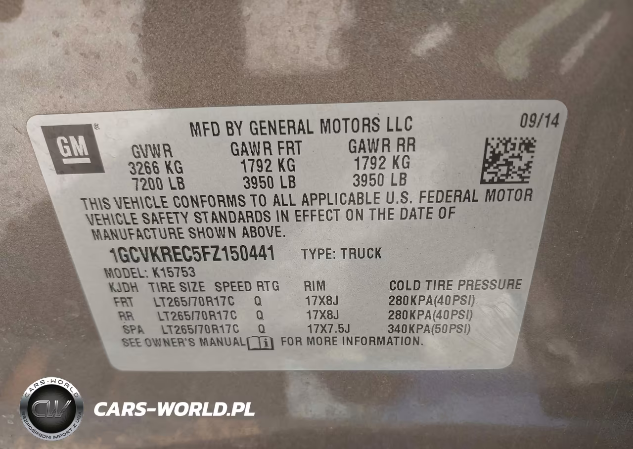 2015 Chevrolet Silverado 1500 1Lt VIN:1GCVKREC5FZ150441 - 9