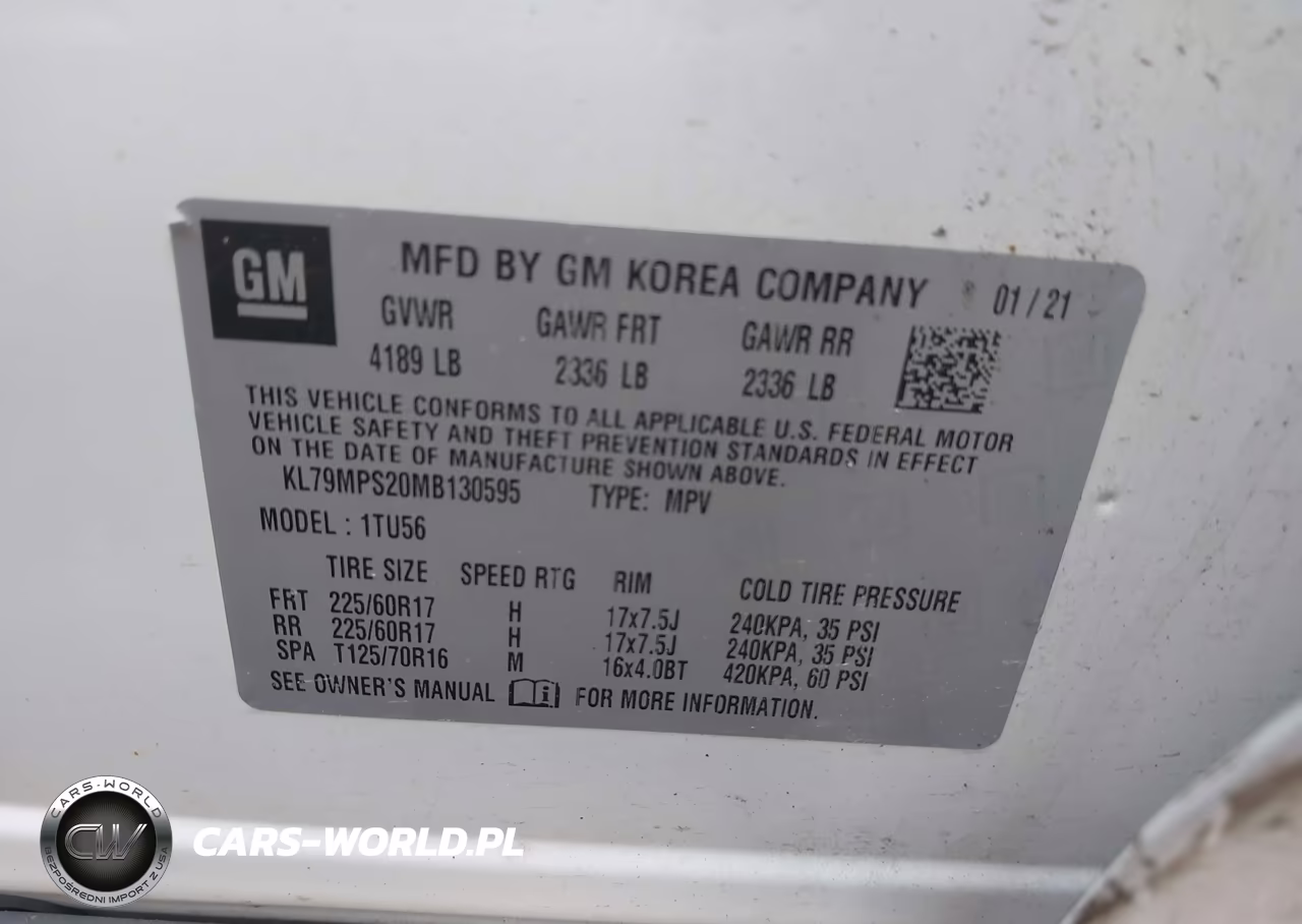 2021 Chevrolet Trailblazer Fwd Lt VIN:KL79MPS20MB130595 - 9