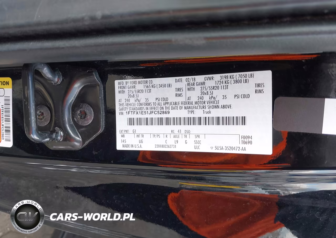 2018 Ford F-150 Xlt VIN:1FTFX1E51JFC52869 - 9