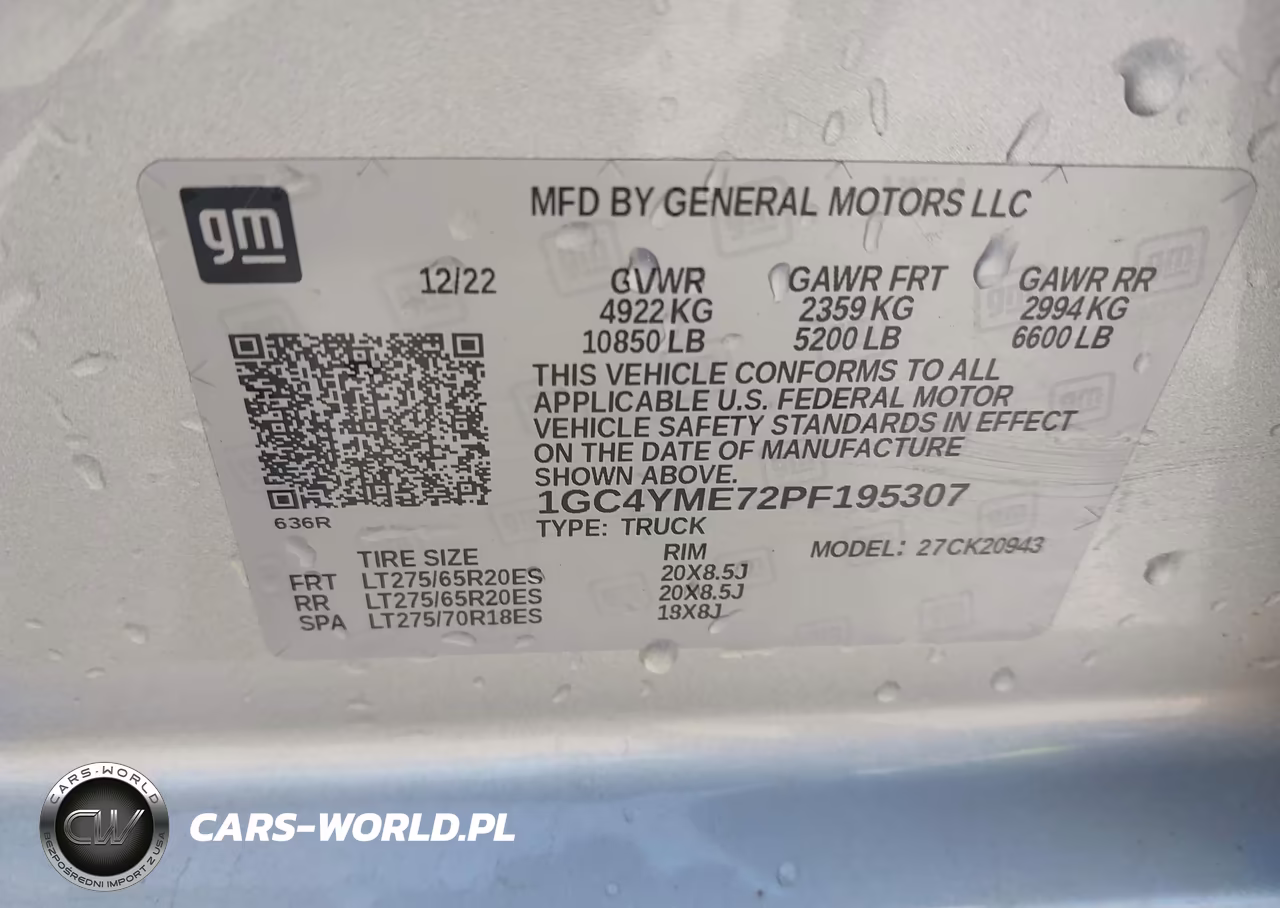 2023 Chevrolet Silverado 2500Hd VIN:1GC4YME72PF195307 - 8