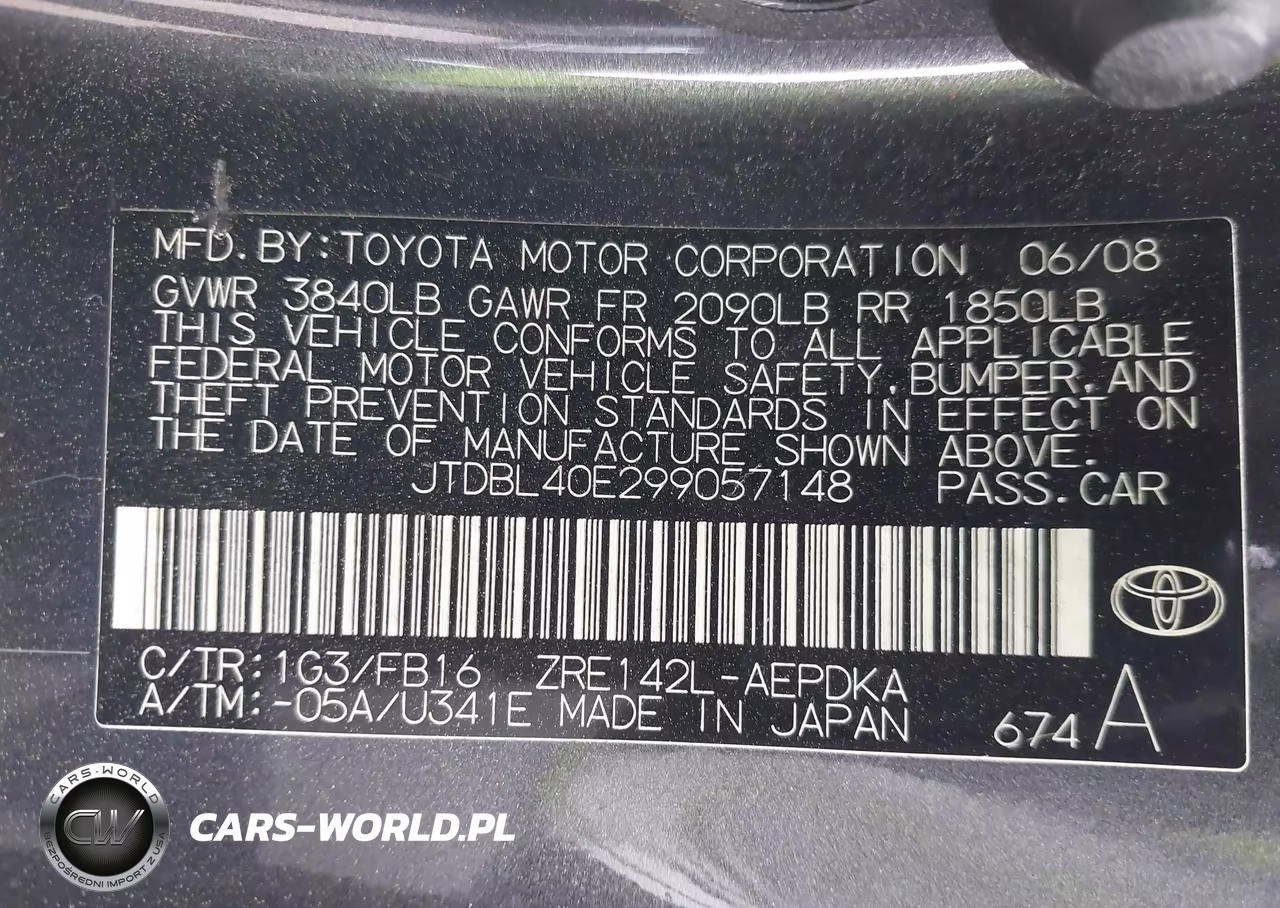 2009 Toyota Corolla Le VIN:JTDBL40E299057148 - 9