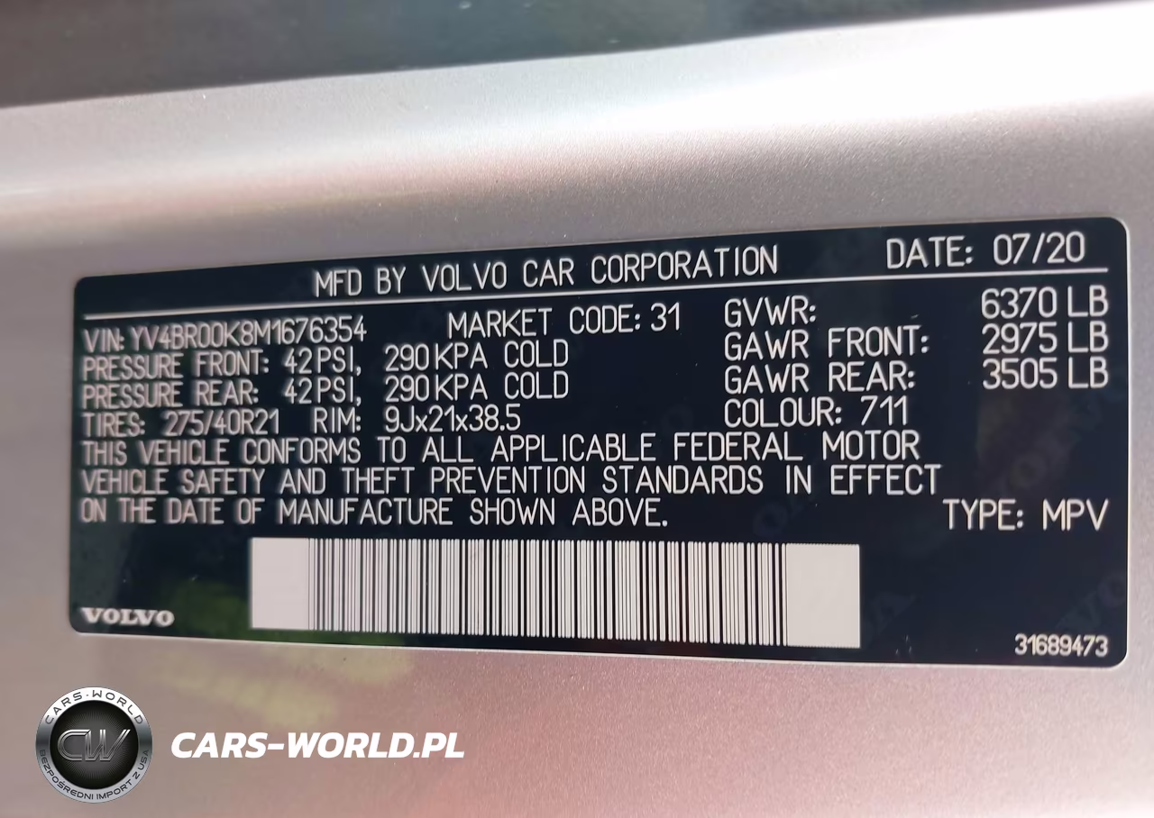 2021 Volvo Xc90 Recharge Plug-In Hybrid T8 Inscription Expression 6 Passenger VIN:YV4BR00K8M1676354 - 9